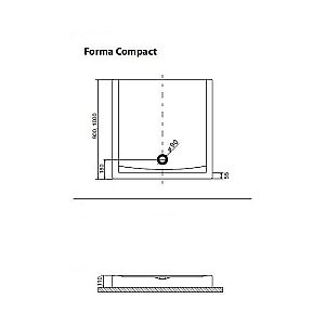 Душевой поддон Excellent FORMA COMPACT 90х90 купить в интернет-магазине Sanbest